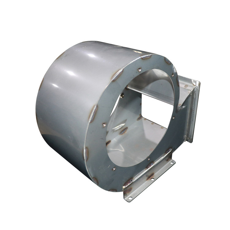 Custom sheet metal blower enclosure and stainless steel brackets for railway system