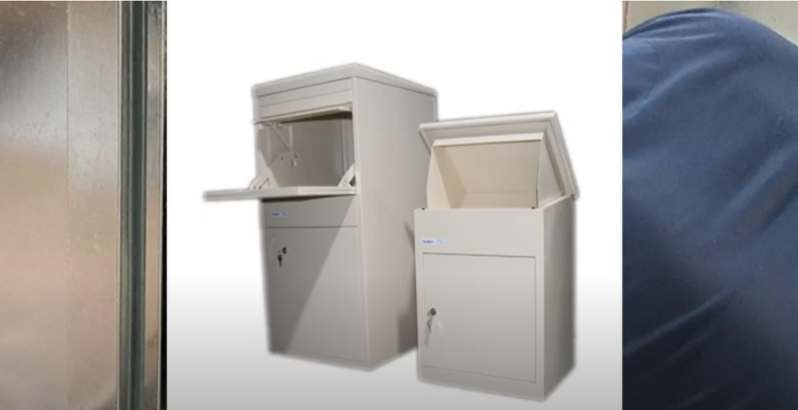 Parcel Boxes, it is formed by laser cutting, bending and welding of various sheet metal pieces.